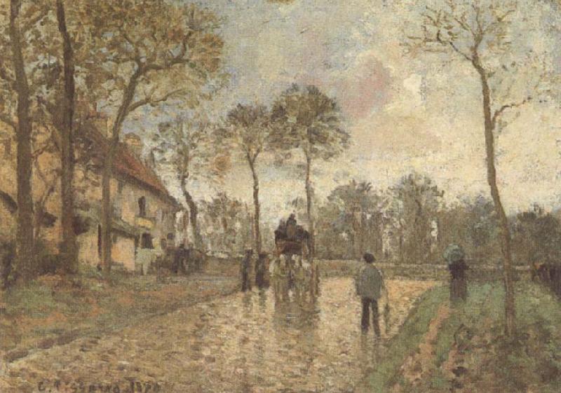 Camille Pissarro The Mailcoach at Louveciennes oil painting picture